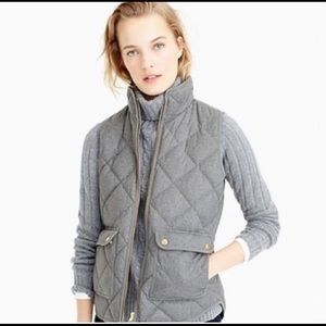 J.Crew Quilted Flannel Down Vest